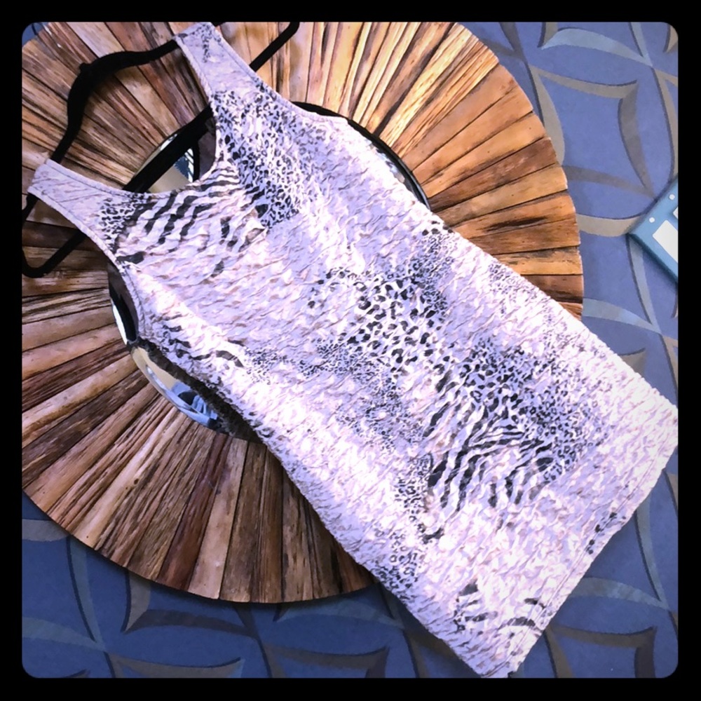 Faded looking animal print dress. Large